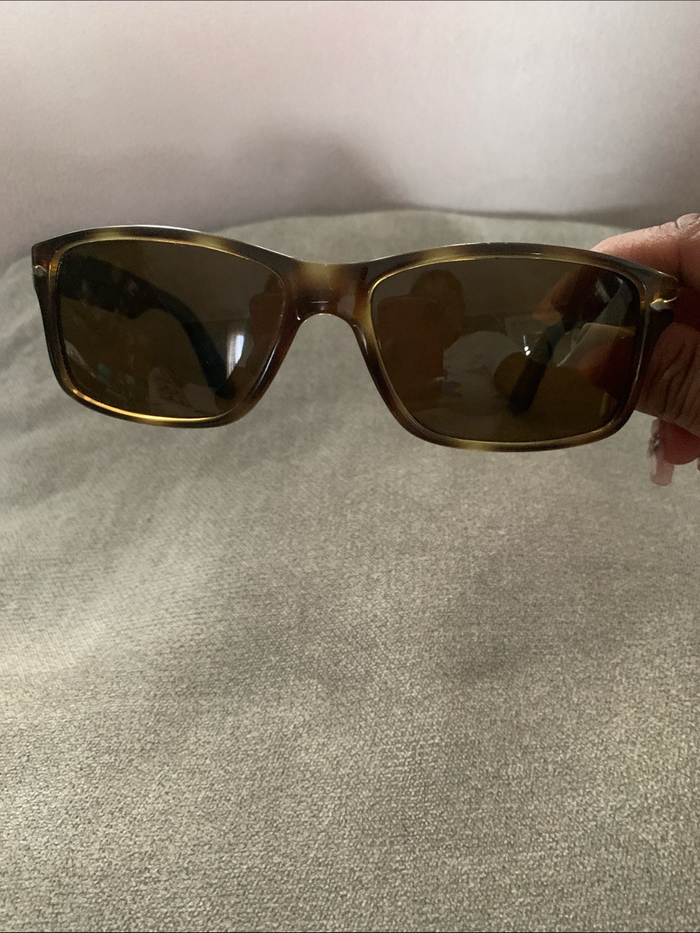 Persol Tortoiseshell Brown Rectangular Sunglasses